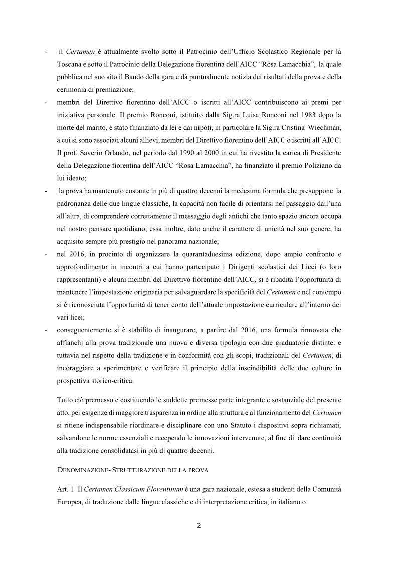 Statuto Certamen 2