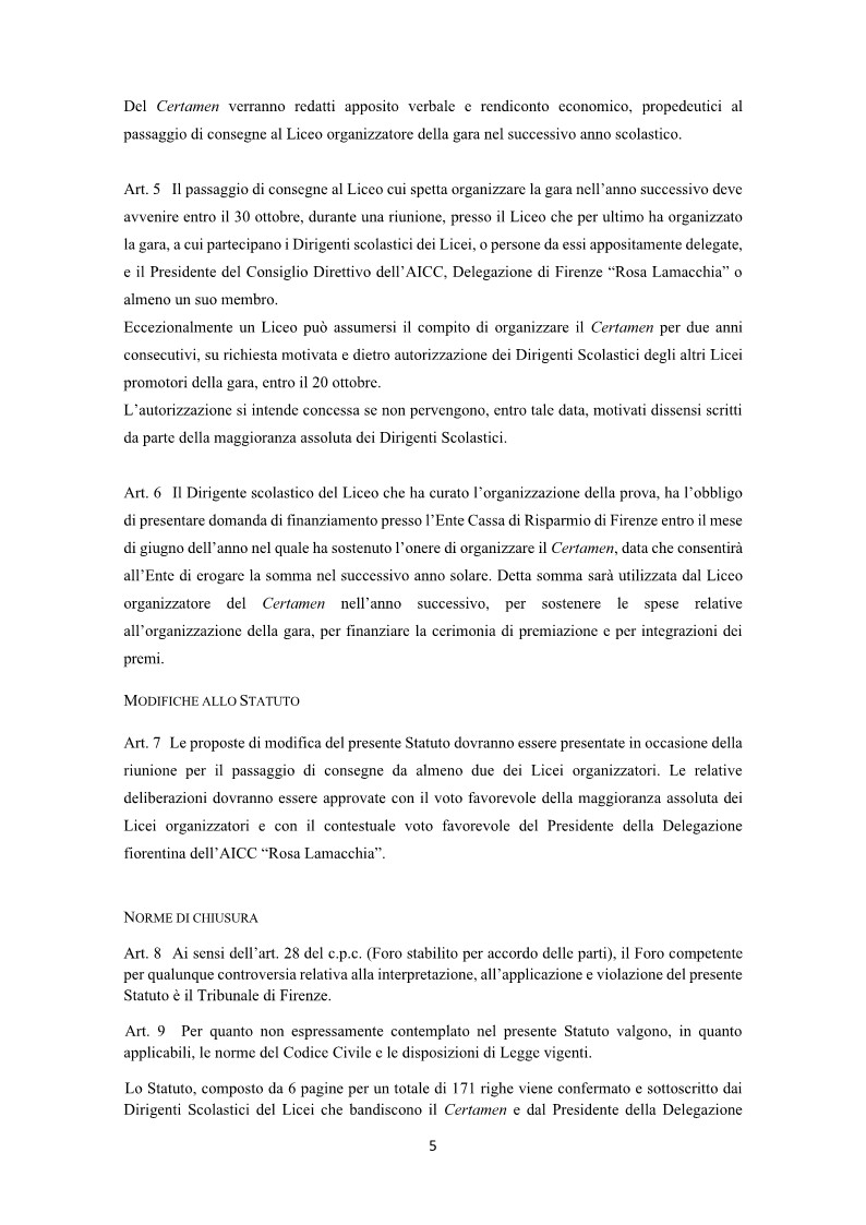 Statuto Certamen 5